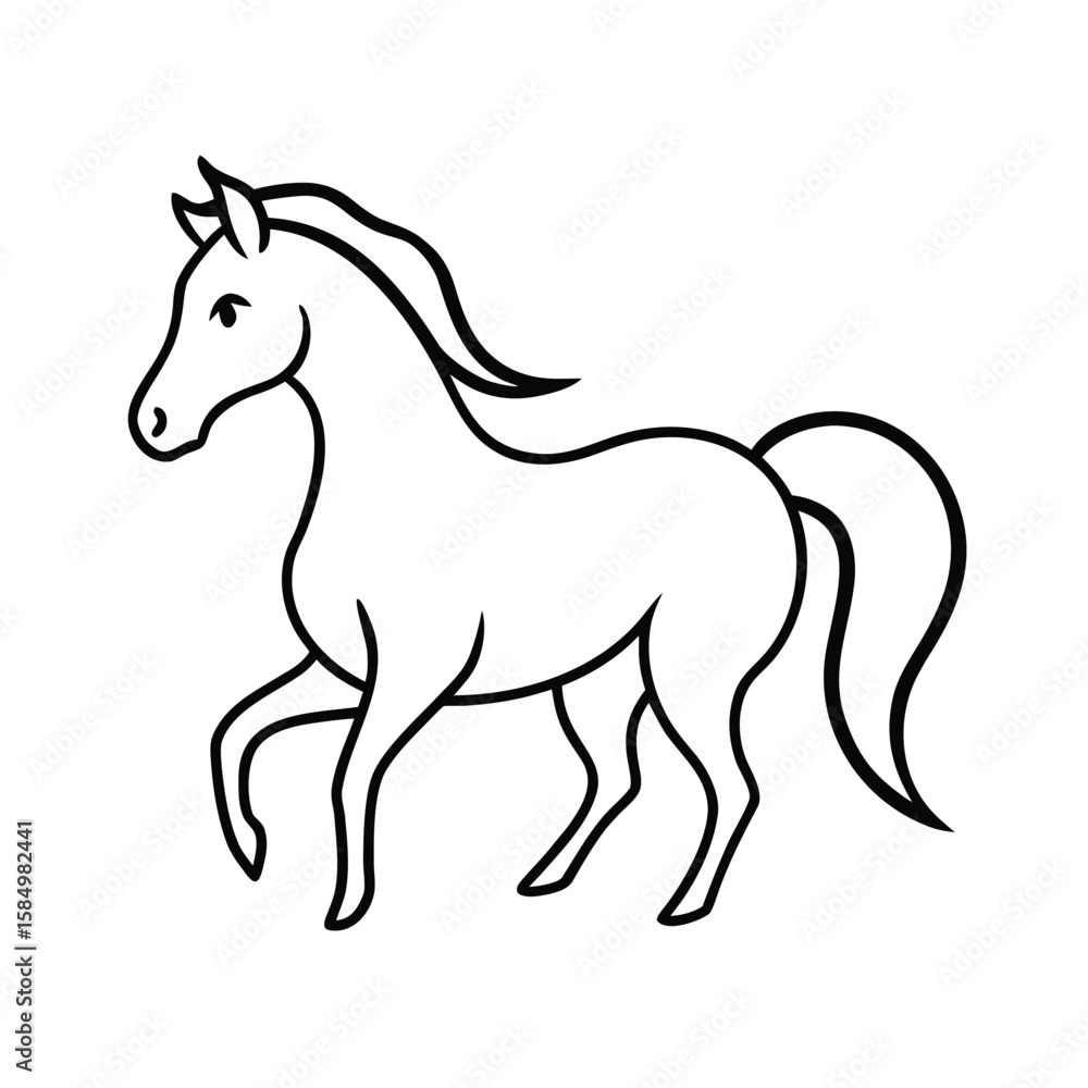 Obraz premium horse vector illustration