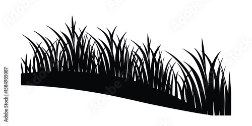 Wallpaper Mural grass silhouette vector Torontodigital.ca