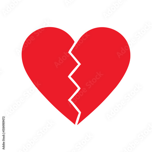 Broken Heart Vector Graphic Heartbreak Separation Loss Design