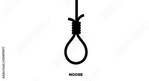 A symbolic representation of a noose, conveying a sense of finality and despair. 