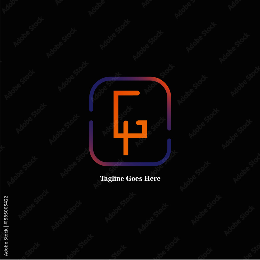 Obraz premium Trending GP Letter Logo Icon Design.