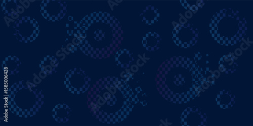 Blue background  triangle design and soles pattern line style simple good art