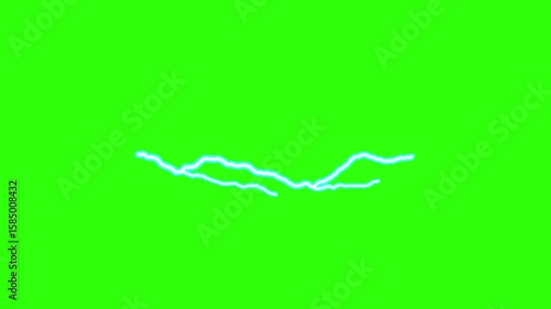 thunder video footage with green screen