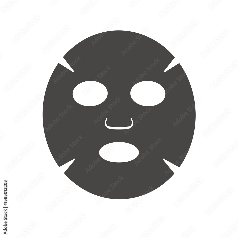 Fototapeta premium Facial Sheet Mask Icon Charcoal