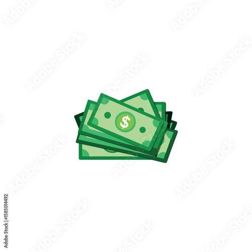Green dollar bills cash and finances