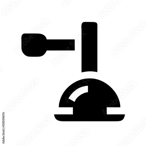 plunger pump icon in minimalist line art design