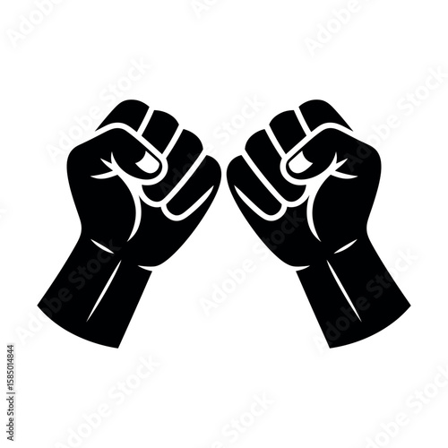 Black Fists Raised Together raised fist protest
