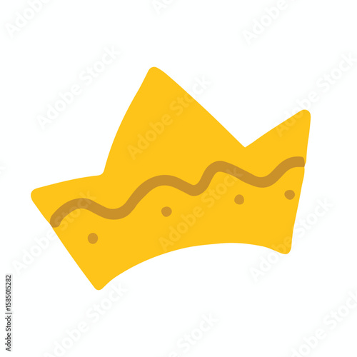 Kawaii watercolor crown illustration character. Set of kawaiii baby new born element design stock. 