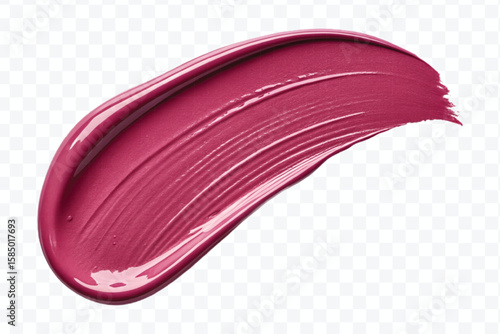 realistic 3d lipstick smudges in different color style isolated on transparent background	