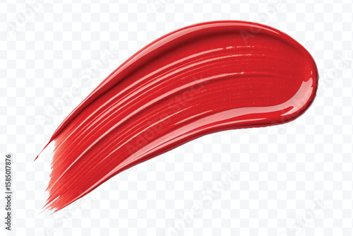 realistic 3d lipstick smudges in different color style isolated on transparent background	