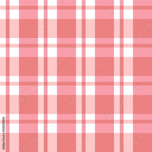 Seamless Pink and Red Plaid Pattern for Textiles, Fashion, and Background Design Projects