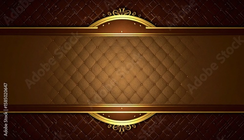 Elegant gold-accented brown background design digital art luxury theme studio setting aesthetic perspective for creative projects