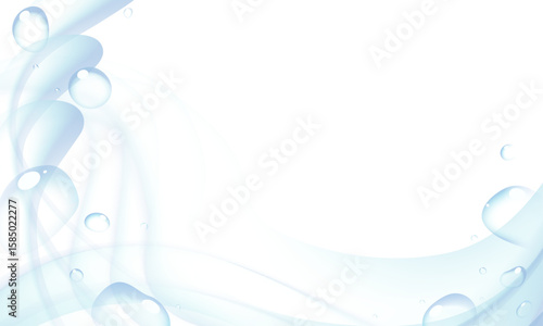水イメージのフレーム背景イラスト