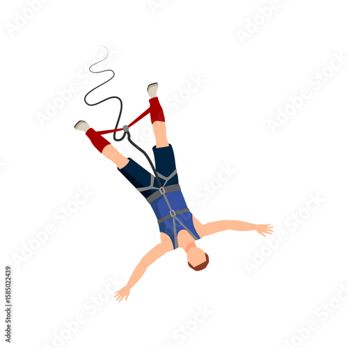 Daredevil's Plunge: Capturing the exhilarating moment of a person taking a thrilling bungee jump, suspended in mid-air, with the promise of an unforgettable adrenaline rush. 