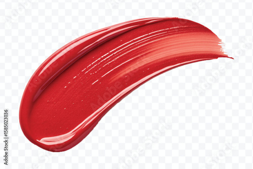 realistic 3d lipstick smudges in different color style isolated on transparent background	