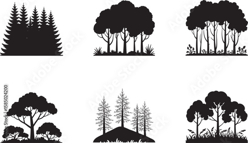 Classic Forest Silhouettes Set