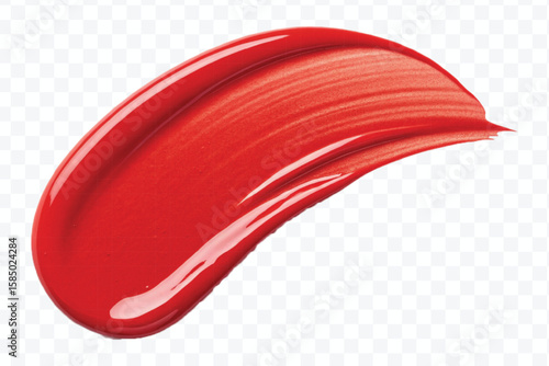 realistic 3d lipstick smudges in different color style isolated on transparent background	