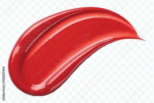 realistic 3d lipstick smudges in different color style isolated on transparent background	