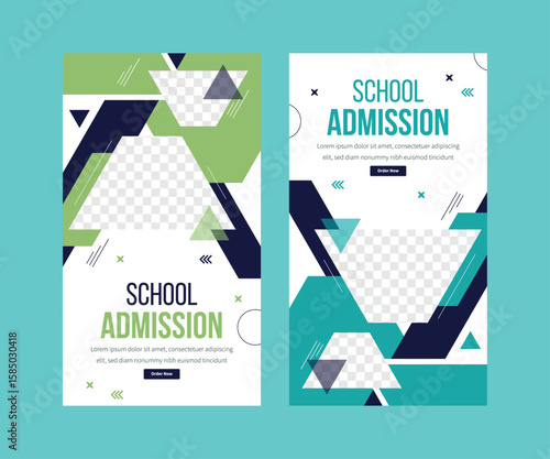 Social Media Story for School Admission, Online School Enrollment Story Template, admissions template 