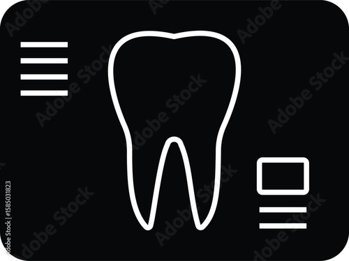 Dental X ray icon. style for apps. deaign in modern style. Vector illustration 
