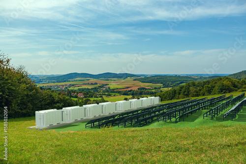 solarfield with battery storage