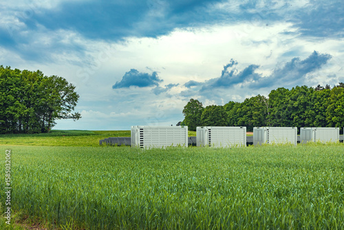 solarfield with battery storage