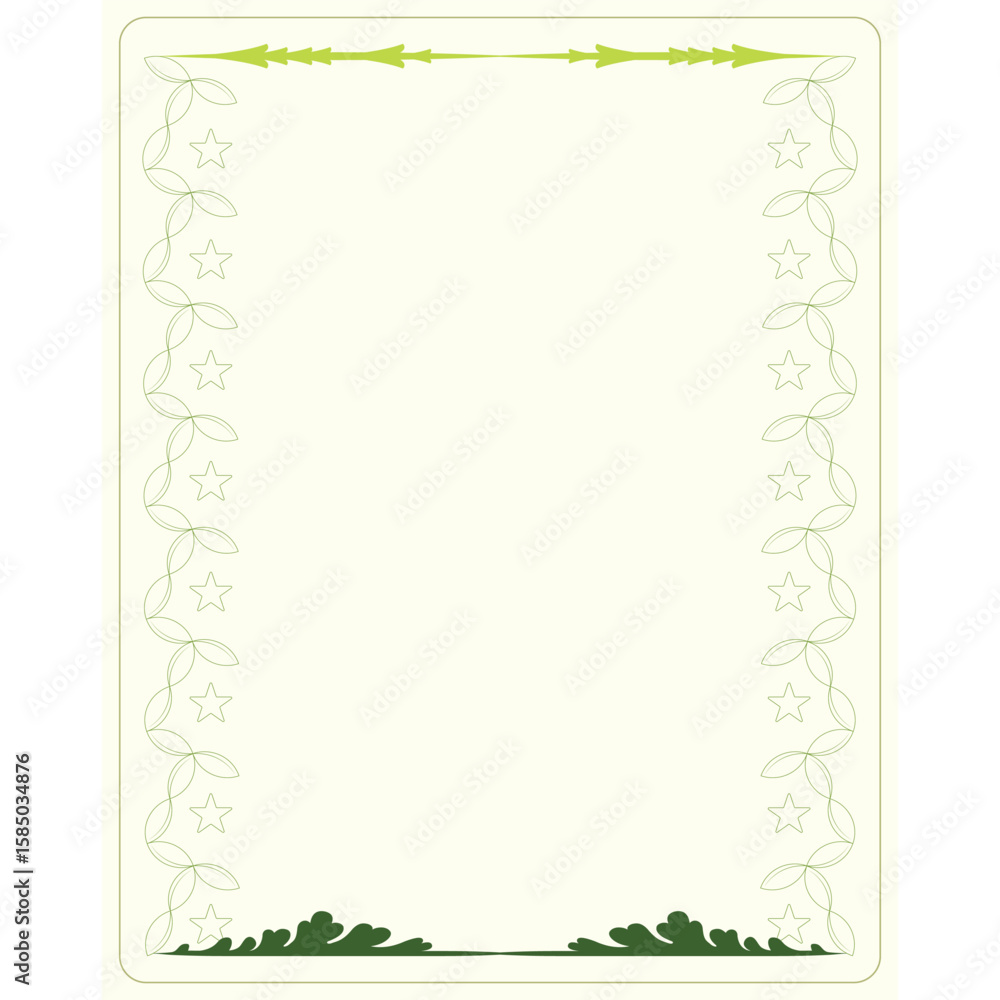 green floral frame Border green floral frame Border