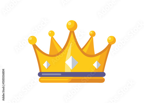 Golden crown Vector, crown Icon Illustration