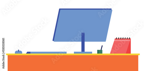 Background setup monitor computer no people