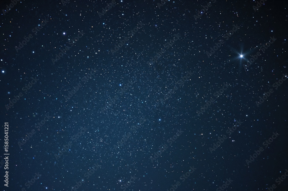 Fototapeta premium A panoramic view of the universe captured through a star-studded sky scene, highlighting the infinite nature of deep space