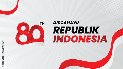Banner 80th indonesia independence day