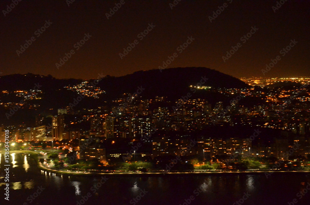 Fototapeta premium night view of the city of lisbon portugal