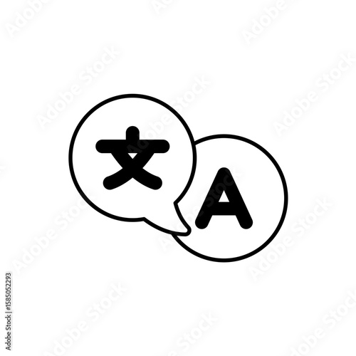 Icon a translate, isolated against a clean background.
