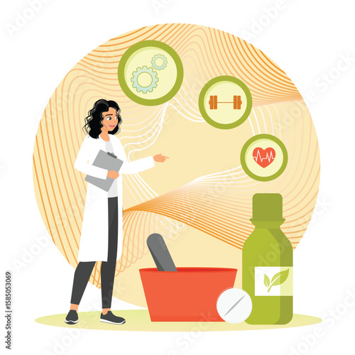 Holistic Medicine. Professional Nutritionist Presenting Holistic Health and Natural Products.