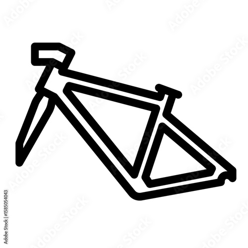 Single bicycle part icon line style clean outline abstract gear mechanic symbol simple shape modern minimal versatile for garage bike maintenance workshop