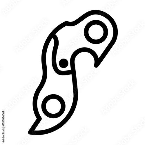 Single bicycle part icon line style clean outline abstract gear mechanic symbol simple shape modern minimal versatile for garage bike maintenance workshop