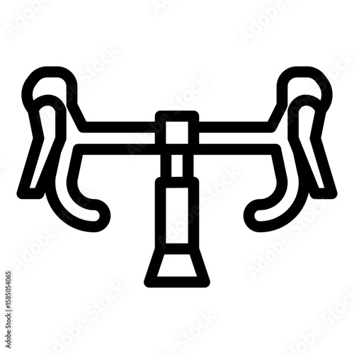 Single bicycle part icon line style clean outline abstract gear mechanic symbol simple shape modern minimal versatile for garage bike maintenance workshop