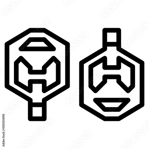 Single bicycle part icon line style clean outline abstract gear mechanic symbol simple shape modern minimal versatile for garage bike maintenance workshop