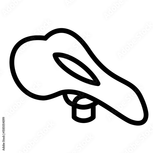 Single bicycle part icon line style clean outline abstract gear mechanic symbol simple shape modern minimal versatile for garage bike maintenance workshop