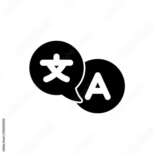 Icon a translate, isolated against a clean background.
