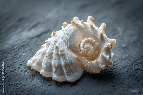ia generate. sea shell on a black background. seashell on the beach