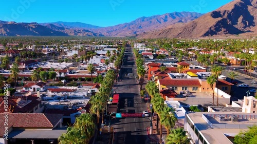 Aerial Forward Flight Over Palm Springs Main Street, July 13, 2025