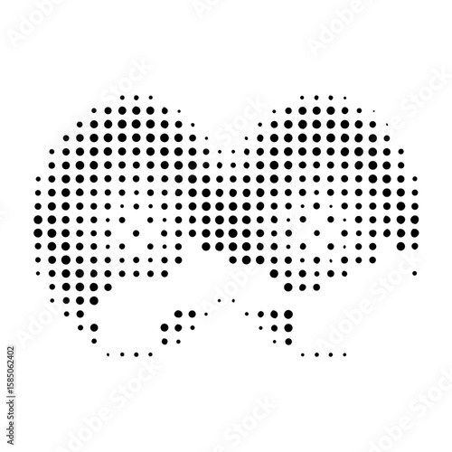 Abstract background with dotted metabolic pattern, vector illustration. Geometric texture in the form of infinity.