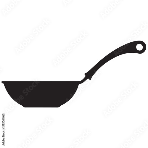 Silhouette Style Vector Cooking Pan Logo Design – Kitchenware Icon for Culinary Branding, Restaurant Menus, Chef Logos, Cooking Class Promotions, Food Blog Graphics, and Kitchen Product Packaging