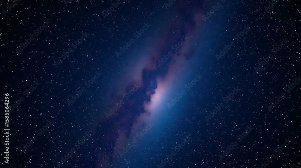 Fototapeta premium A Majestic View of the Milky Way Galaxy on a Clear Night Sky