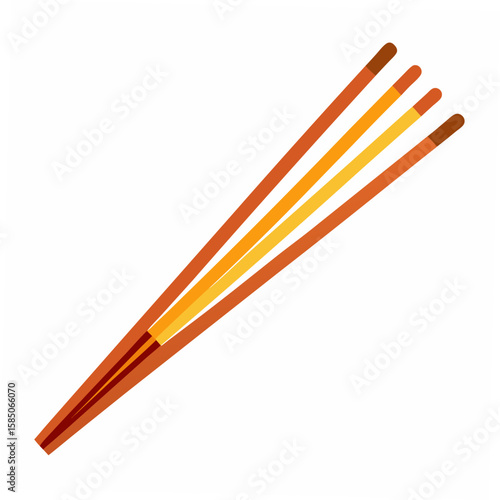Four colorful incense sticks aroma scent