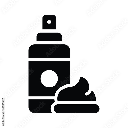Trendy glyph icon of shaving foam dispenser