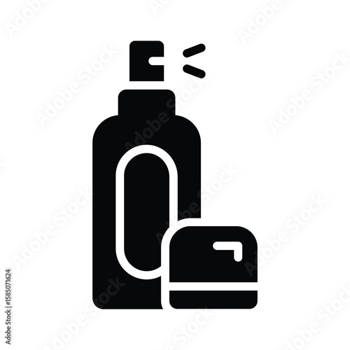 Get this glyph style icon of cool face mist
