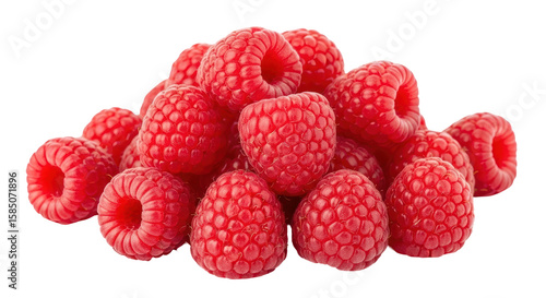 Isolated Pile of raspberries