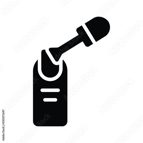 Premium glyph icon showing manicure nail polish